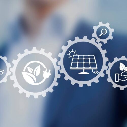 gears visual representing different renewable energy sources